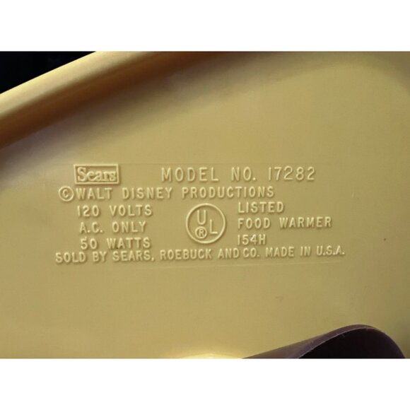 Disney Winnie the Pooh Vintage Heated Meal Tray with Suction Cute Characters Un - Picture 4 of 7